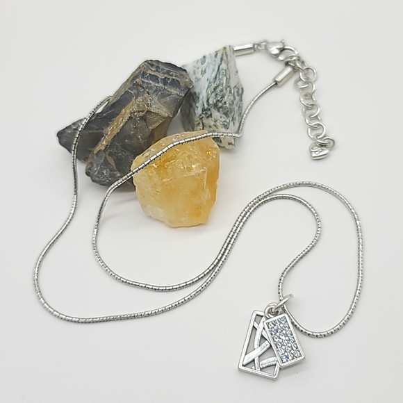 Brighton "Meridian Zenith Lg" Silver Neck w/ Swarovski Crystal & Openwork Charms - Picture 7 of 11